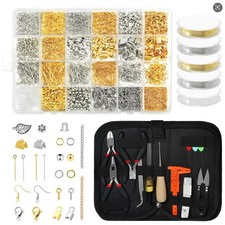 fuvooi Jewelry Repair Kit, Making Supplies Kit Pliers Gold