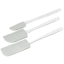 Chef Craft Kitchen 3 Piece White Spatula Set Flexible BPA Free Baking Utensils