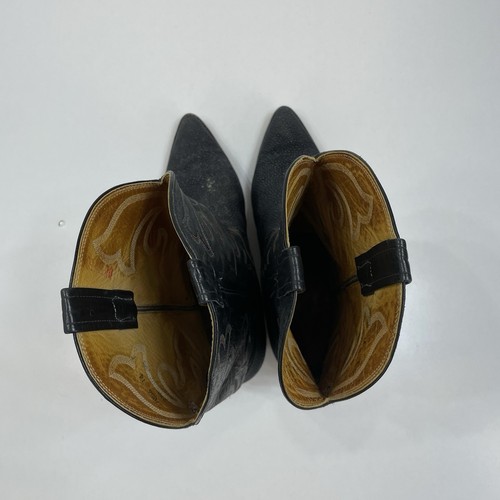 Vintage Nocana Cowboy Boots Black Exotic Diamond Stingray Mens Size 14 E 27056 - Picture 11 of 16