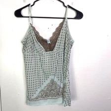 Studio Donatella Top Womens L Tank Babydoll Lace Y2K Vintage Lightweight