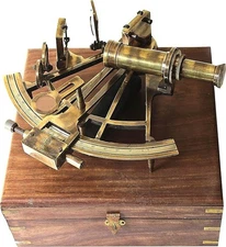 Antique German Working Model Brass Sextant Marine Sea Collectible Nautical