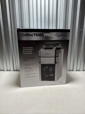 Capresso Coffee Team Pro Plus 12-Cup Coffeemaker with Built-in Grinder
