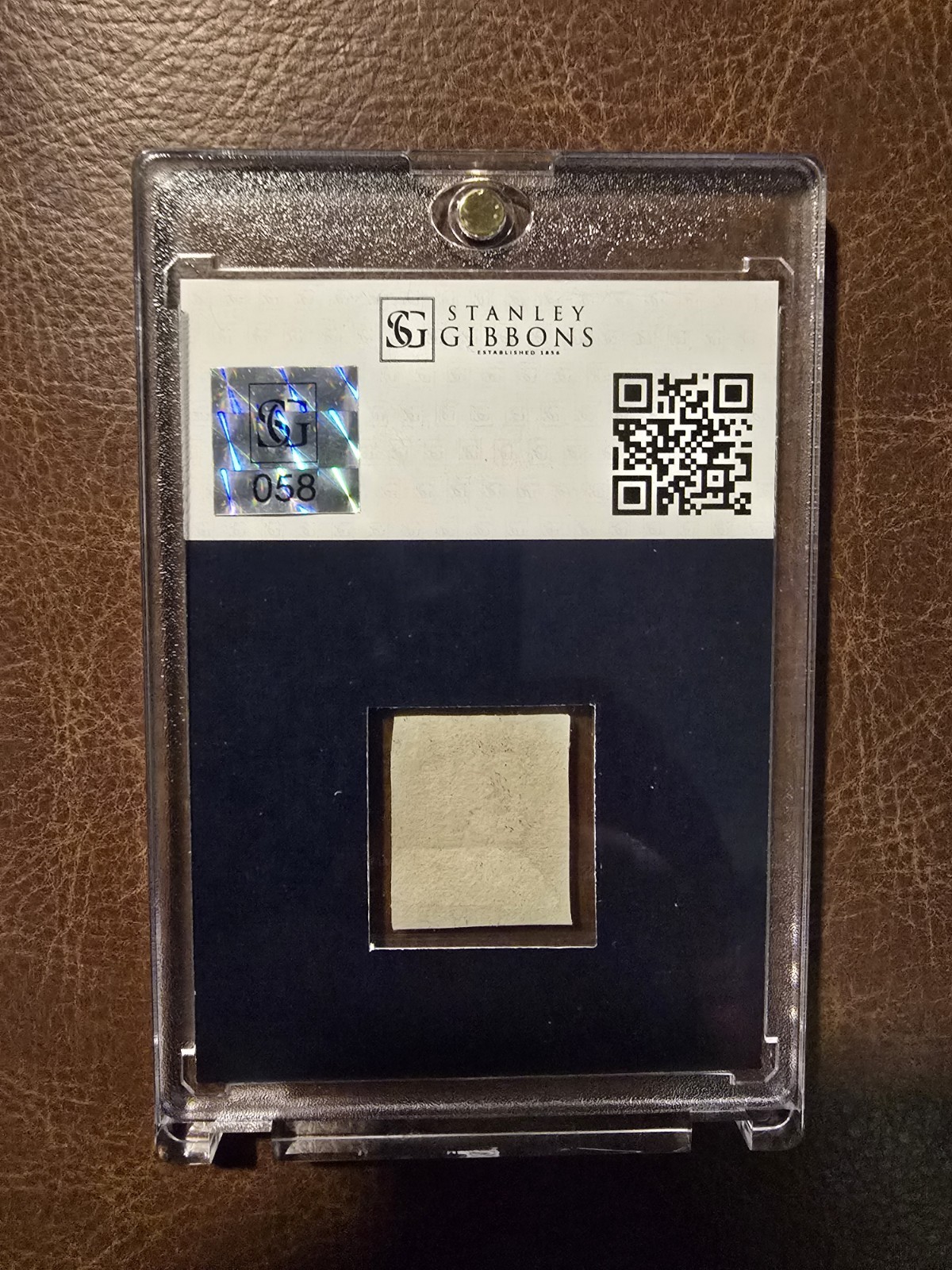 World’s First Postage Stamp 1840 1D ‘Penny’ Black Auth Stanley Gibbons VeVe #58