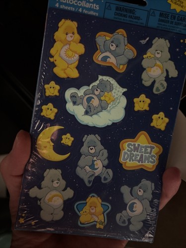 Adesivi vintage 2004 Care Bears Stickety-Doo-Da saluti americani dolci sogni NUOVI - Foto 3 di 3