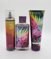Bath  Body Works Into the Wild Body Mist Body Wash  Body Cream Set of 3 New