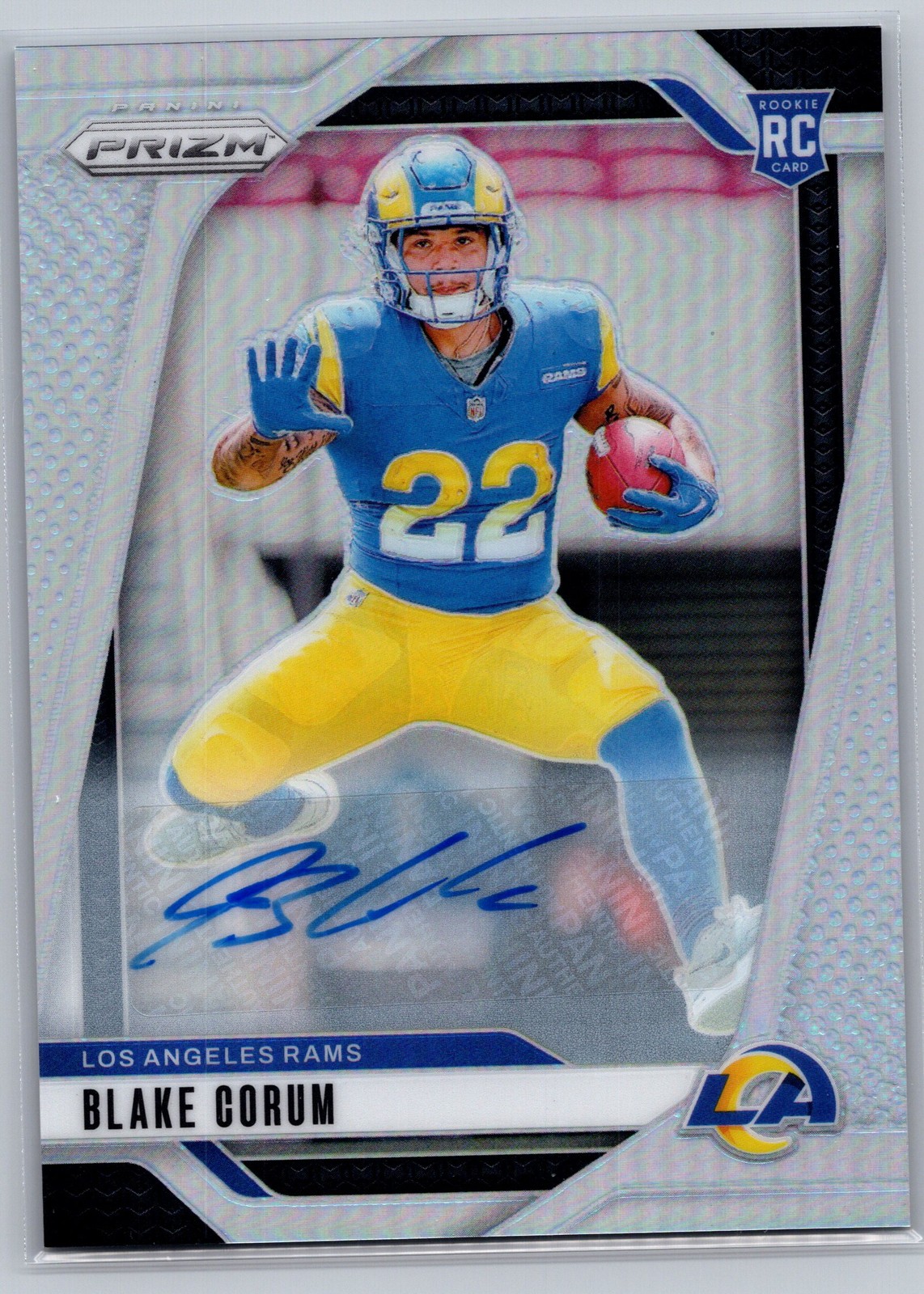 2024 Panini Prizm #308 Blake Corum Autographs Silver Prizm