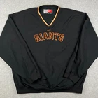 VINTAGE San Francisco Giants Nike Center Check Swoosh Pullover Jacket 2XL READ