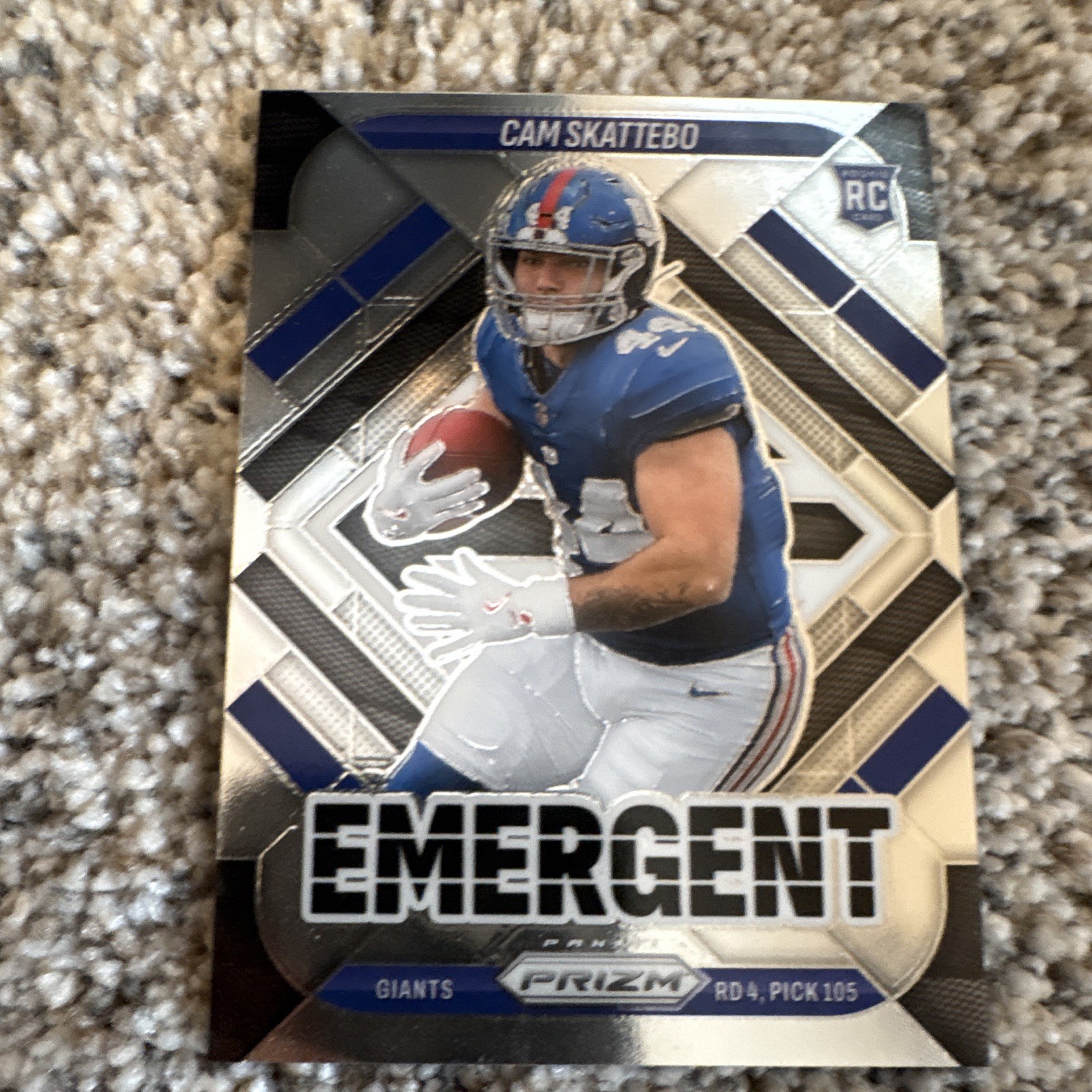 Panini Prizm Cam Skattebo New York Giants 2025 Emergent Rookie #1