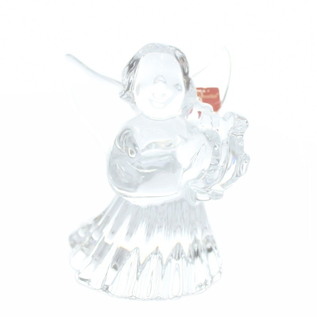 USED 水晶画！ Baccarat Figurine Object Interior Crystal Angel Herb Clear /Xz