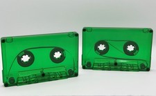 New Green Cassette Tape Loop Pair: 5  8 Seconds: Maxell XL II S Chrome Tape