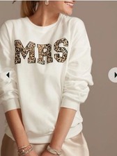 Brand new   MRS  leopard print crew neck sweatshirt