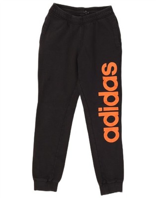 ADIDAS Mens Graphic Tracksuit Trousers Joggers Small Navy Blue Cotton DP07