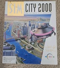 Maxis Computer Game SimCity 2000 PC 3.5" Big Box Floppies Manual And Insert