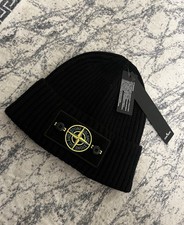 Stone Island Beanie Winter Mütze Schwarz Neu...