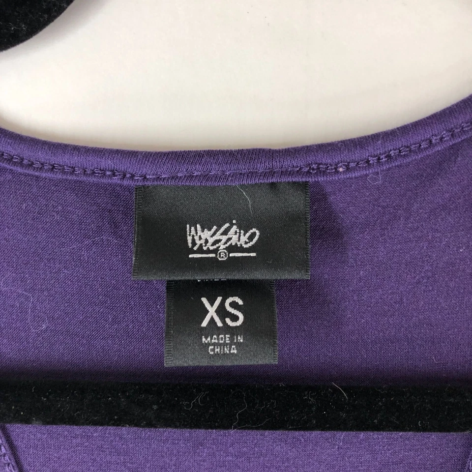 Vestido Mossimo Shift Lentejuelas Frontal Espalda Corredora Sin Mangas Púrpura XS Foto 3 de 4