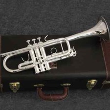C190SL229 Silver Plated Music Instruments Profesional Trumpets With Case