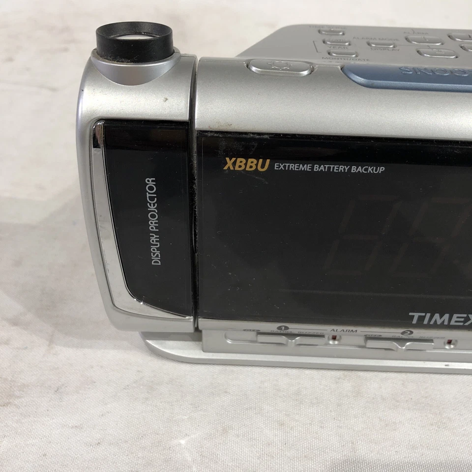 Timex AM/FM Dual Alarm Clock Radio T736 Display Projector Redi-Set- Tested - Image 2 of 4