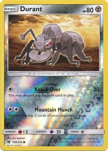 Pokémon  -  Durant - 128/214 - Reverse Holo - Lost Thunder - NM/M