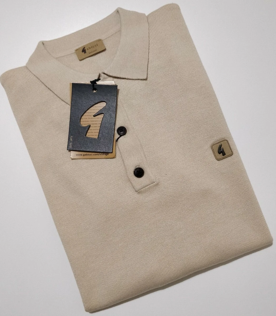 GABICCI VINTAGE Mens OAT Knitted Polo Top