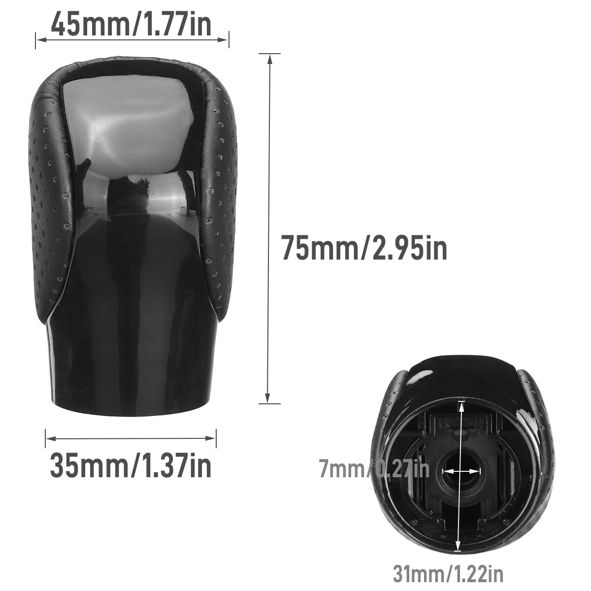 Black PU Leather Gear Shift Knob For Lexus ES350 GS GX460 IS300 NX300