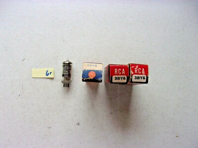 LOT OF 3 NEW IN BOX GE RCA ELECTRON TUBES 3BY6  (332)