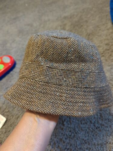J Crew Wool Herringbone Bucket Hat S/M