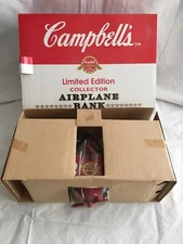 Vtg Campbells Spec Cast Diecast Airplane Coin Bank 1994 Lmtd Edition Advertising