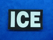 ICE REFL SOLAS ON CRBN BLK solasX PATCH 3.5"X2" WITH VELCRO® BRAND FASTENER