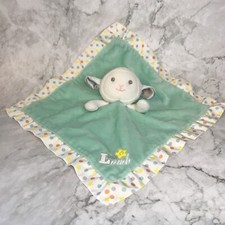 Garanimals Little Lamb Lovey Mint Green Polka Dot Satin Trim Plush Baby Blanket