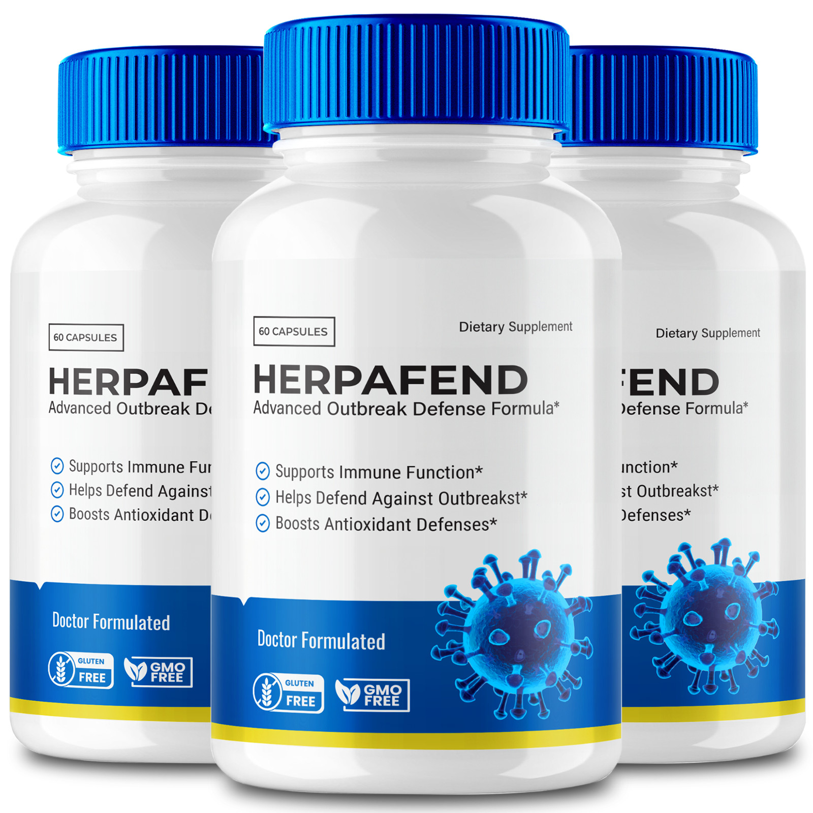 Herpafend Skin Health Capsules, Herpafend Pills for Healthy Clear Skin (3 Pack)