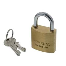 LUCCHETTO CATENACCIO DI SICUREZZA AD ARCO IN OTTONE CISA + 2 CHIAVI