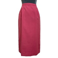 Vintage 80s Pendleton Womens 4 26" Silk Blend Pink Skirt Pockets Office Siren