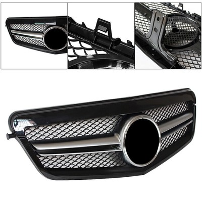 Glossy Black Grill Sport Grille Fit Mercedes Benz E-Class W212 S212 2010-2013 11