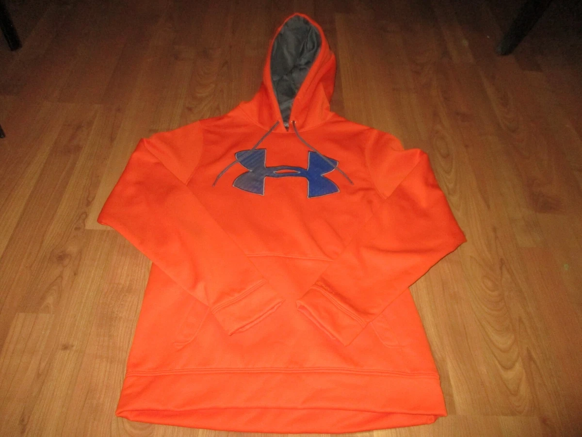 MINT MENS UNDER ARMOUR STORM BRIGHT ORANGE PULLOVER HOODIE SIZE S SMALL