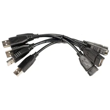 5 Pack of 6 Inch USB Extension Cables - Type A Male to Female - USB 2.0 A Type
