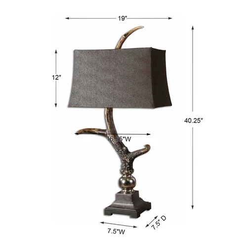 Luxe Masculine RUSTIC ANTLER TABLE LAMP Accent Eco Friendly Ranch Lodge - Picture 7 of 7