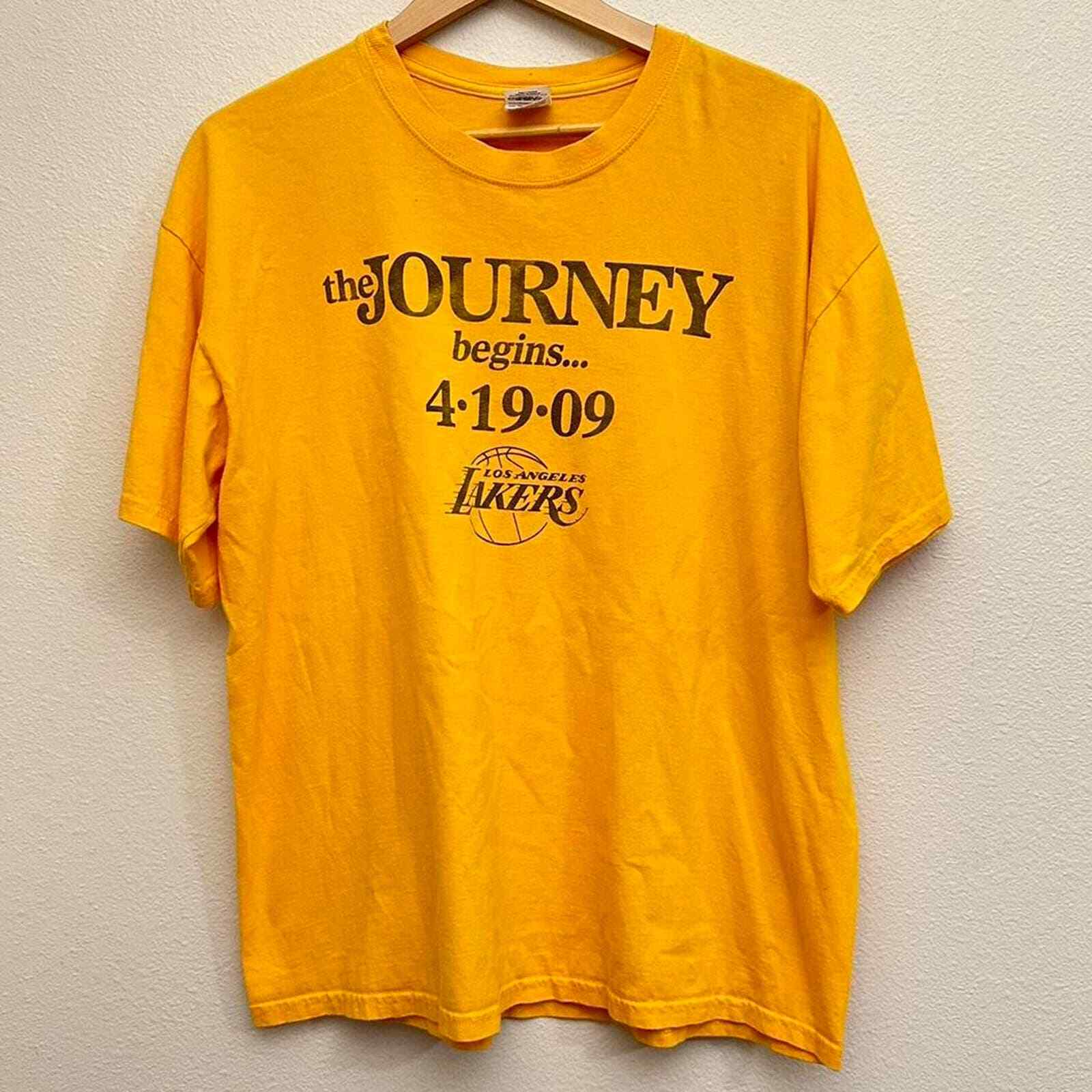 ALTRA T shirt 2009 Y2K Faded Los Angeles Lakers The Journey Begins Championship