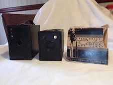 Lot of 2 vintage box cameras - Cadet Camera In Original Box and Brownie