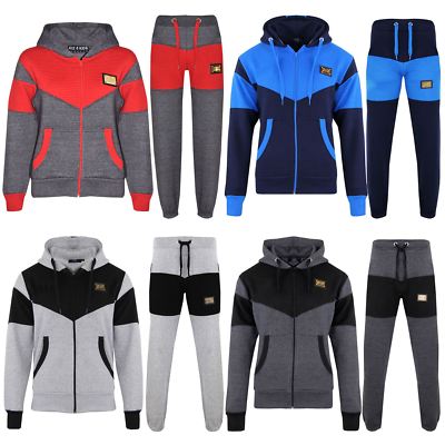 Jungen Mädchen Trainingsanzug Kinder Deluxe Edition Abzeichen Hoodie Unterteil Jogginganzug 7-13 Jahre