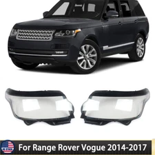 Left & Right Headlight Lens Cover Fits 2014-2017 Land Rover Range Rover