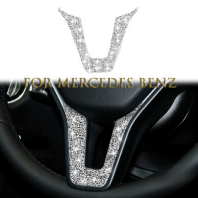 Diamond Car Steering Wheel Cover Trim For Benz C E Class W204 W205 W211 GLA GLC