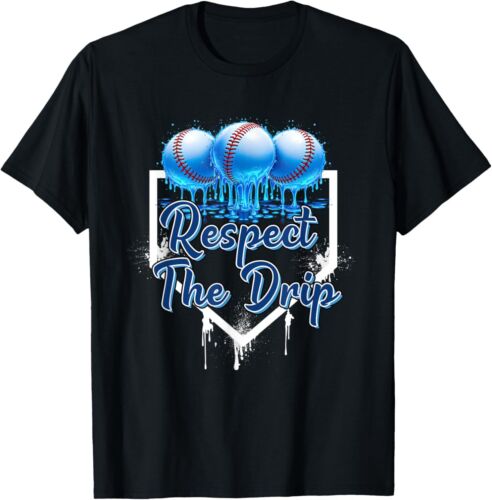 Respect The Drip Baseball Home Plate Drip Sprinkles Drip T-Shirt