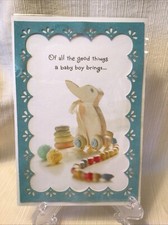 Vintage Hallmark Baby Shower Baby Boy Card