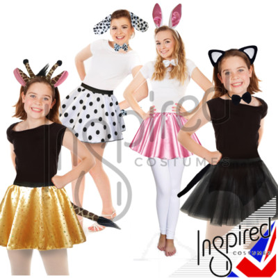 Mädchen HEXEN Kostüm KATZE HASE GIRAFFE Halloween TIER Kostüm KOSTÜM