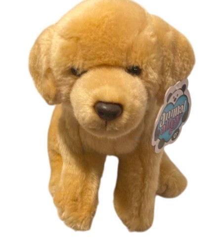 Toys R Us Animal Alley Yellow Lab Labrador Retriever Plush Stuffed Animal 9” NWT - Picture 2 of 7