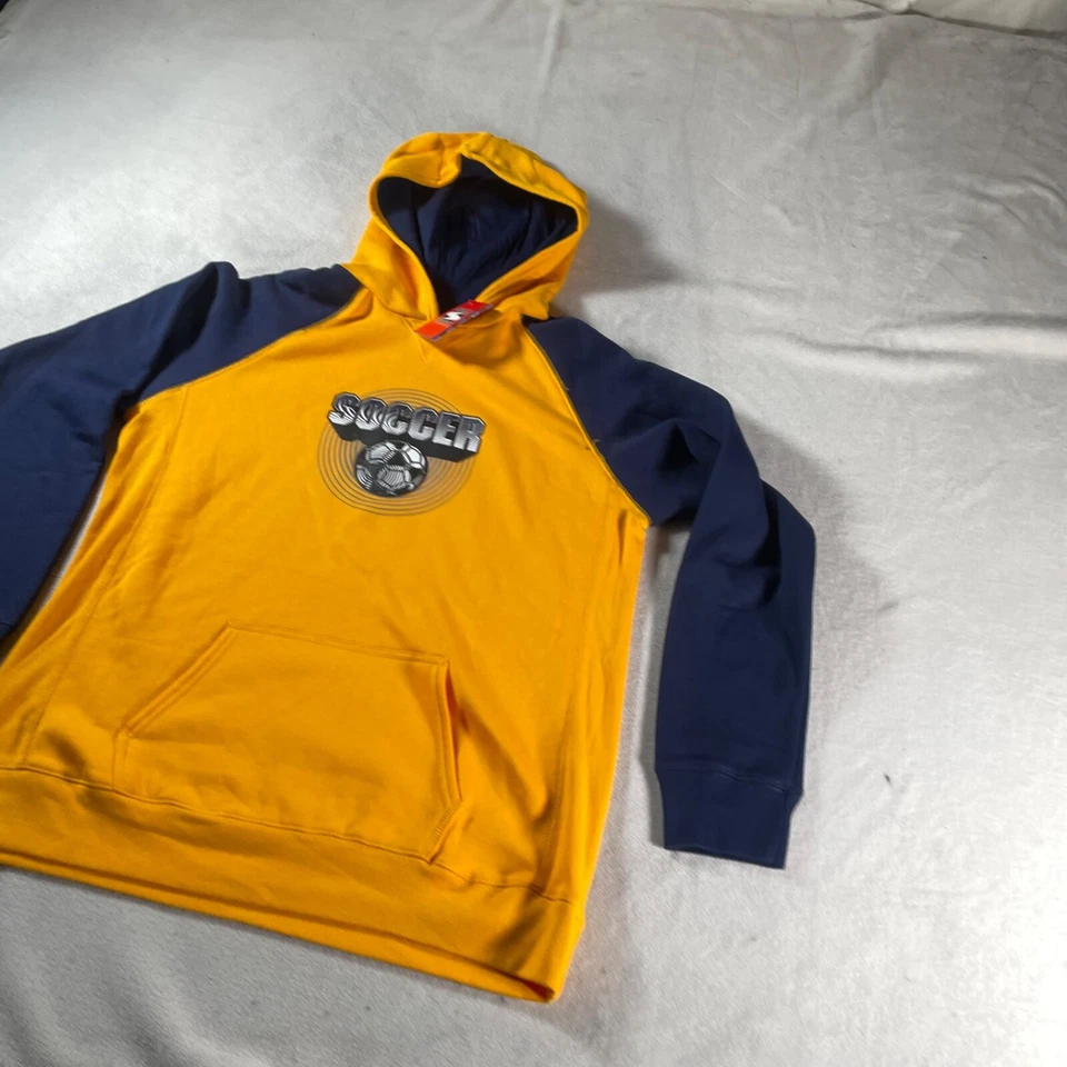 Sudadera con Capucha Y2K Juvenil Extra Grande Amarilla Pullover Sudadera Fútbol Simplemente Para Deportes Foto 2 de 4