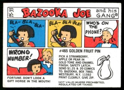 1975 Topps Bazooka Joe Comic Cards Bla-Bla-Bla #75-33
