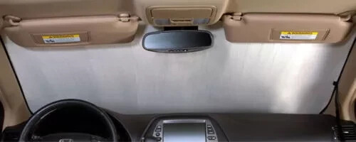 Windshield Sun Shade 2011 - 2014 Sonata Best Fitting Custom Shade Silver HI-28 - Picture 2 of 17