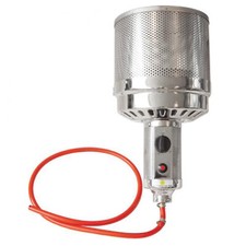 RICAMBIO BRUCIATORE STUFA FUNGO GAS RETE ACCIAIO INOX E REGOLATORE DI POTENZA