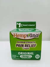 Hempvana Maximum Strength Pain Relief Cream Original + Hemp Seed Oil 4 OZ
